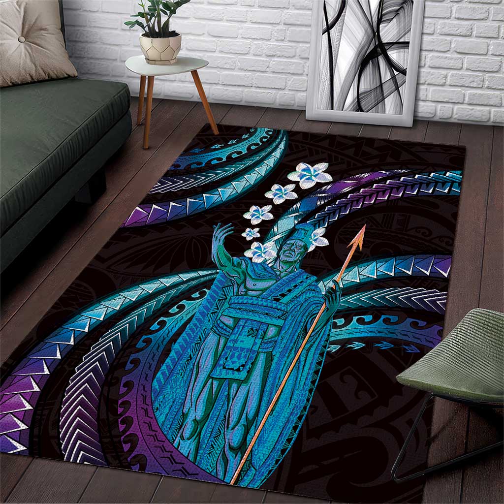 Hawaii King Kamehameha Area Rug Fantastic Plumeria Amethyst Gradient LT01 Purple - Polynesian Pride