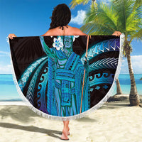 Hawaii King Kamehameha Beach Blanket Fantastic Plumeria Amethyst Gradient LT01 - Polynesian Pride