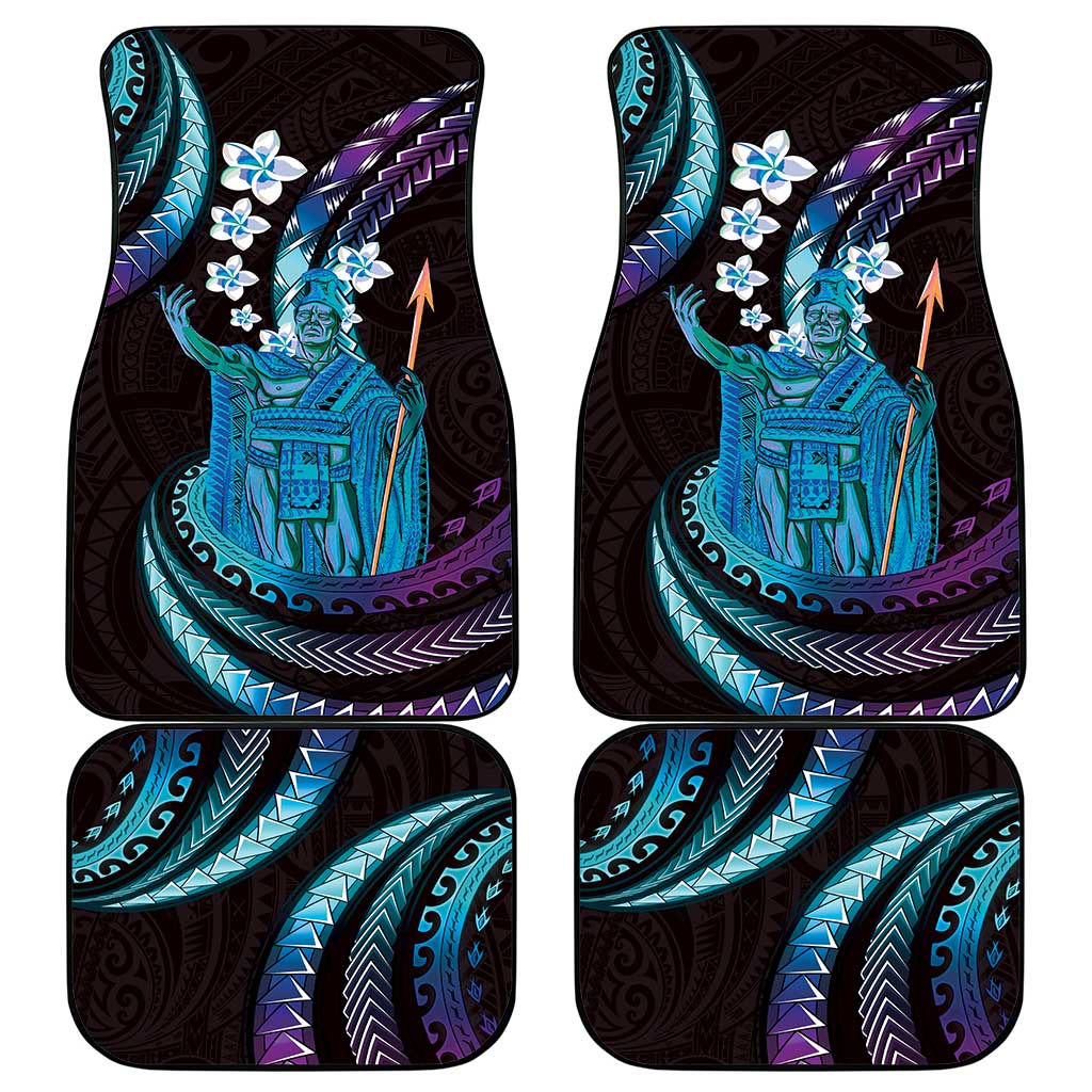 Hawaii King Kamehameha Car Mats Fantastic Plumeria Amethyst Gradient LT01 - Polynesian Pride