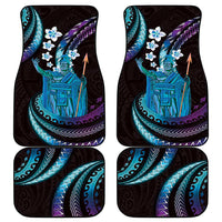 Hawaii King Kamehameha Car Mats Fantastic Plumeria Amethyst Gradient LT01 - Polynesian Pride