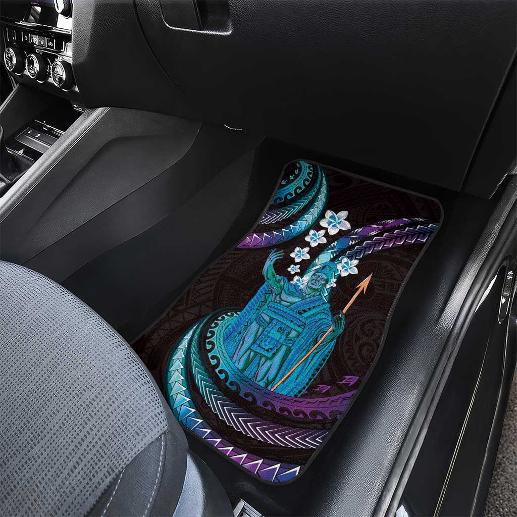 Hawaii King Kamehameha Car Mats Fantastic Plumeria Amethyst Gradient LT01 - Polynesian Pride