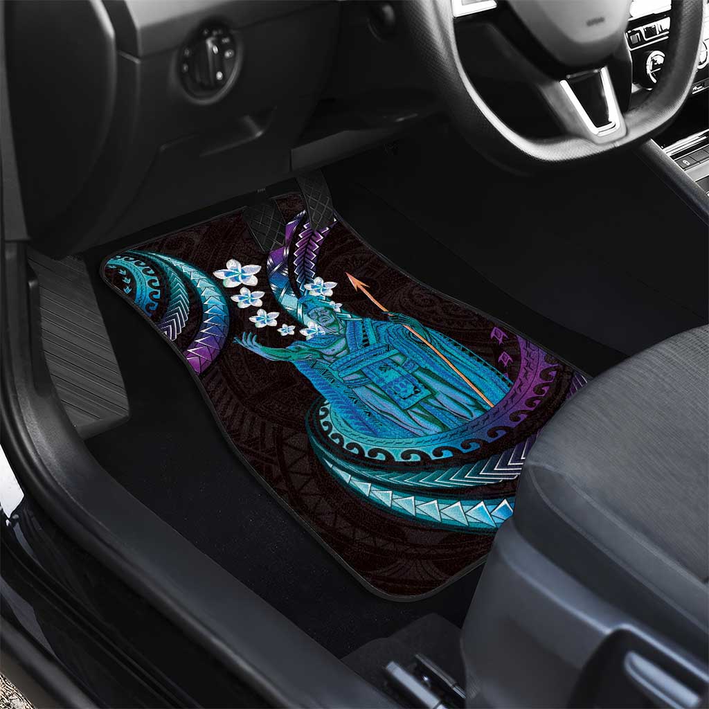 Hawaii King Kamehameha Car Mats Fantastic Plumeria Amethyst Gradient LT01 - Polynesian Pride