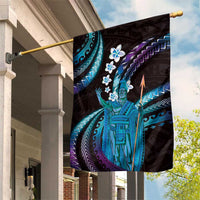 Hawaii King Kamehameha Garden Flag Fantastic Plumeria Amethyst Gradient LT01 House Flag Purple - Polynesian Pride