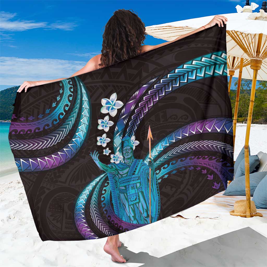 Hawaii King Kamehameha Sarong Fantastic Plumeria Amethyst Gradient LT01 One Size 44 x 66 inches Purple - Polynesian Pride