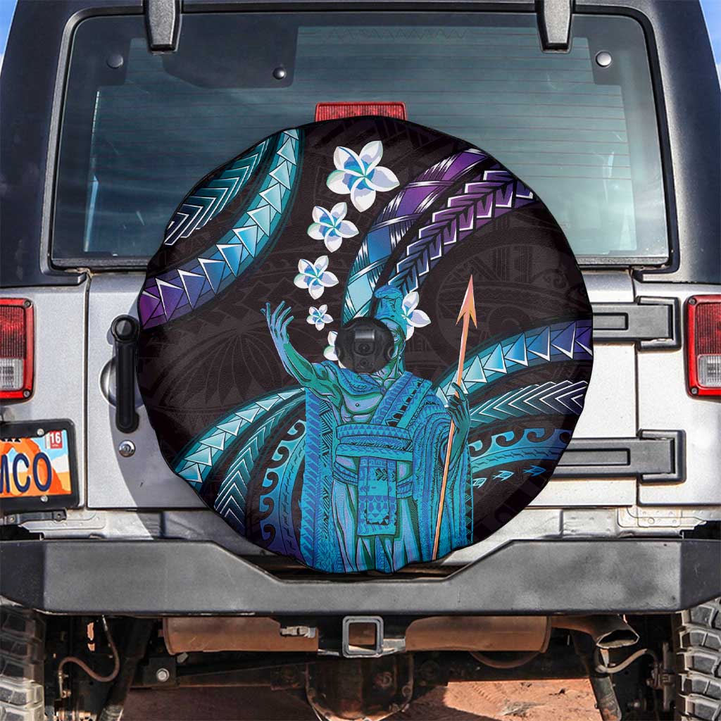 Hawaii King Kamehameha Spare Tire Cover Fantastic Plumeria Amethyst Gradient LT01 Purple - Polynesian Pride