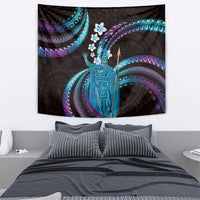 Hawaii King Kamehameha Tapestry Fantastic Plumeria Amethyst Gradient LT01 - Polynesian Pride