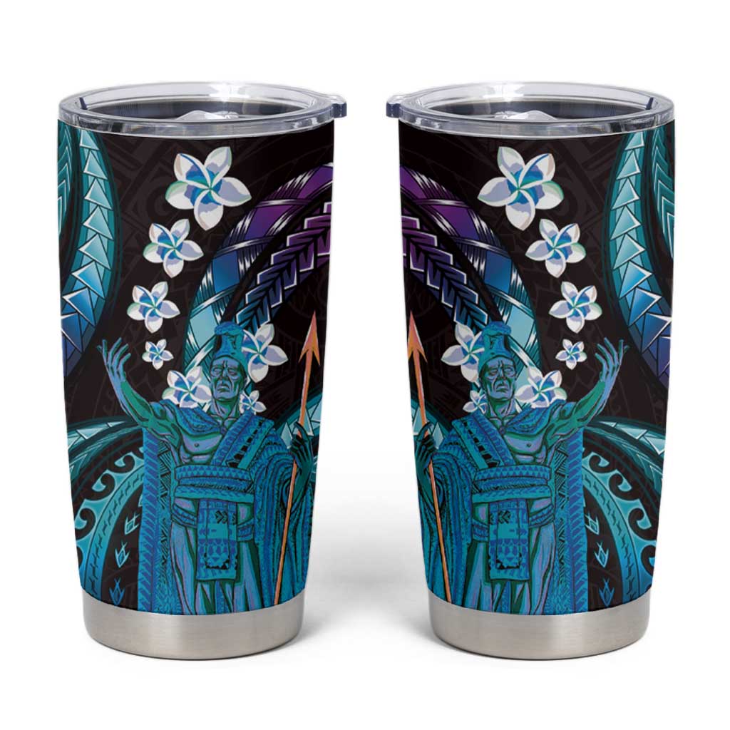 Hawaii King Kamehameha Tumbler Cup Fantastic Plumeria Amethyst Gradient LT01 Purple - Polynesian Pride