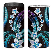 Hawaii Plumeria 4 in 1 Can Cooler Tumbler Amethyst Gradient Polynesian Pattern LT01 One Size: 16 oz Purple - Polynesian Pride