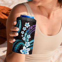 Hawaii Plumeria 4 in 1 Can Cooler Tumbler Amethyst Gradient Polynesian Pattern LT01 - Polynesian Pride