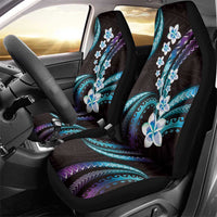 Hawaii Plumeria Car Seat Cover Amethyst Gradient Polynesian Pattern LT01 - Polynesian Pride