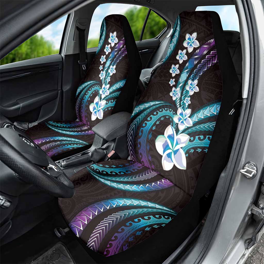 Hawaii Plumeria Car Seat Cover Amethyst Gradient Polynesian Pattern LT01 - Polynesian Pride
