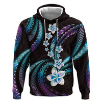 Hawaii Plumeria Hoodie Amethyst Gradient Polynesian Pattern LT01 Pullover Hoodie Purple - Polynesian Pride