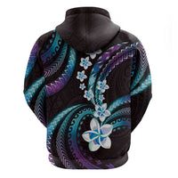 Hawaii Plumeria Hoodie Amethyst Gradient Polynesian Pattern LT01 - Polynesian Pride