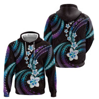Hawaii Plumeria Hoodie Amethyst Gradient Polynesian Pattern LT01 - Polynesian Pride