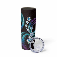 Hawaii Plumeria Skinny Tumbler Amethyst Gradient Polynesian Pattern LT01 - Polynesian Pride