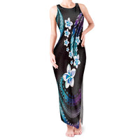 Hawaii Plumeria Tank Maxi Dress Amethyst Gradient Polynesian Pattern LT01 Women Purple - Polynesian Pride