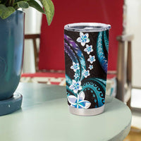 Hawaii Plumeria Tumbler Cup Amethyst Gradient Polynesian Pattern LT01 - Polynesian Pride