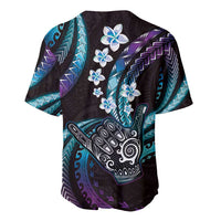 Hawaii Shaka Sign Baseball Jersey Fantastic Frangipani Amethyst Gradient LT01 - Polynesian Pride
