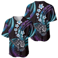 Hawaii Shaka Sign Baseball Jersey Fantastic Frangipani Amethyst Gradient LT01 - Polynesian Pride
