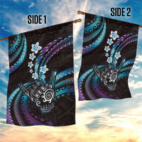 Hawaii Shaka Sign Garden Flag Fantastic Frangipani Amethyst Gradient LT01 - Polynesian Pride