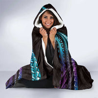 Hawaii Shaka Sign Hooded Blanket Fantastic Frangipani Amethyst Gradient LT01 - Polynesian Pride
