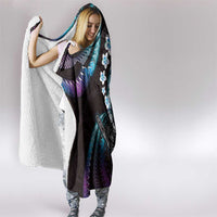 Hawaii Shaka Sign Hooded Blanket Fantastic Frangipani Amethyst Gradient LT01 - Polynesian Pride