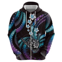 Hawaii Shaka Sign Hoodie Fantastic Frangipani Amethyst Gradient LT01 - Polynesian Pride