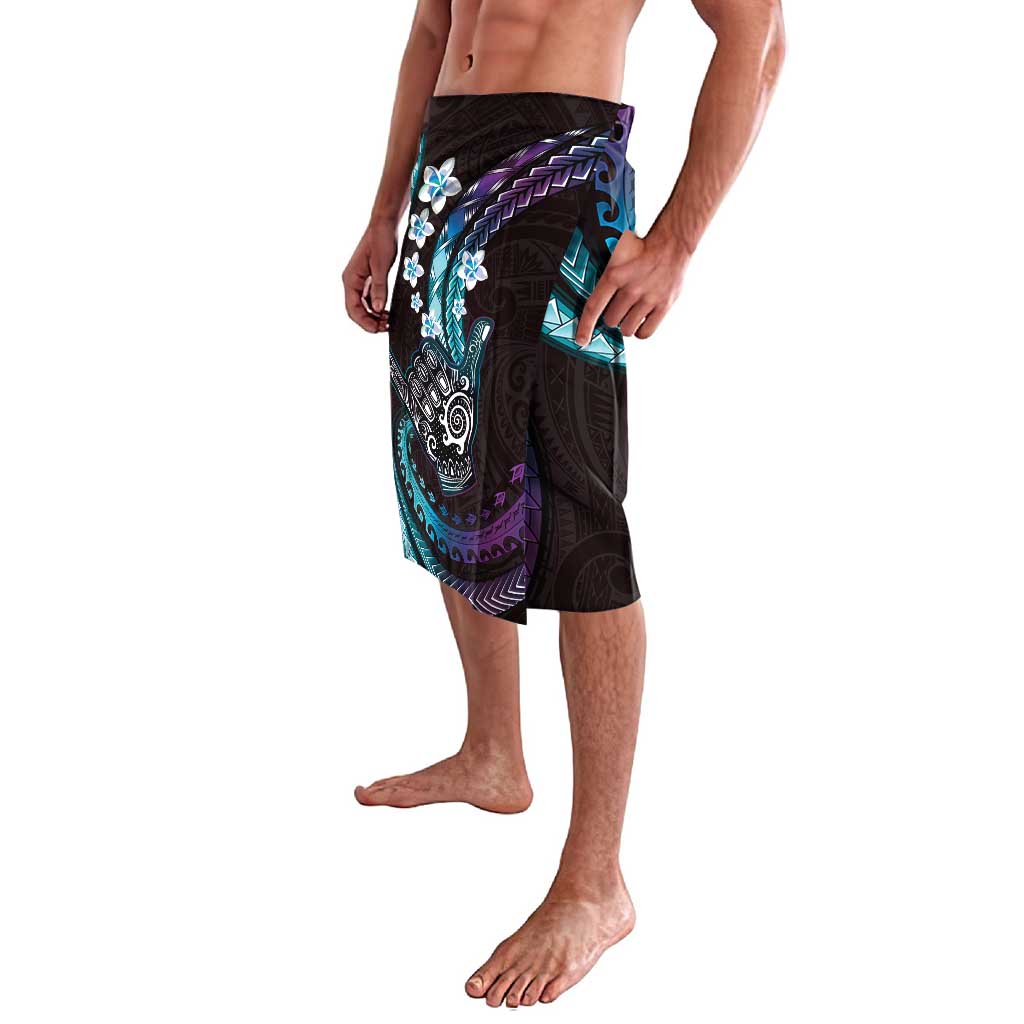 Hawaii Shaka Sign Lavalava Fantastic Frangipani Amethyst Gradient LT01 - Polynesian Pride