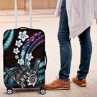 Hawaii Shaka Sign Luggage Cover Fantastic Frangipani Amethyst Gradient LT01 Purple - Polynesian Pride