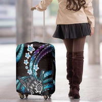 Hawaii Shaka Sign Luggage Cover Fantastic Frangipani Amethyst Gradient LT01 - Polynesian Pride