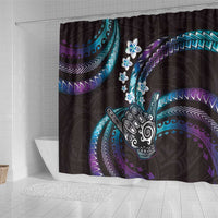 Hawaii Shaka Sign Shower Curtain Fantastic Frangipani Amethyst Gradient LT01 - Polynesian Pride