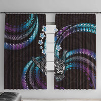 Hawaii Shaka Sign Window Curtain Fantastic Frangipani Amethyst Gradient LT01 With Hooks Purple - Polynesian Pride