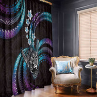 Hawaii Shaka Sign Window Curtain Fantastic Frangipani Amethyst Gradient LT01 - Polynesian Pride