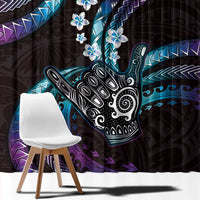 Hawaii Shaka Sign Window Curtain Fantastic Frangipani Amethyst Gradient LT01 - Polynesian Pride