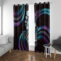 Hawaii Shaka Sign Window Curtain Fantastic Frangipani Amethyst Gradient LT01 With Grommets Purple - Polynesian Pride