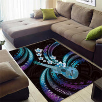 Hawaiian Ukulele Area Rug Amethyst Gradient Fantastic Plumeria LT01 - Polynesian Pride