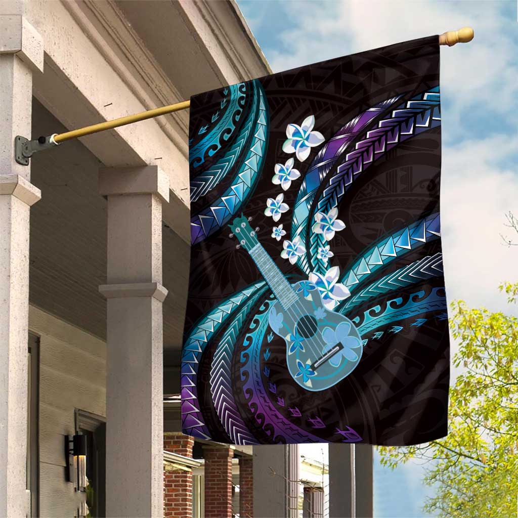Hawaiian Ukulele Garden Flag Amethyst Gradient Fantastic Plumeria LT01 House Flag Purple - Polynesian Pride