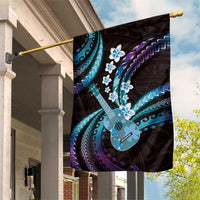 Hawaiian Ukulele Garden Flag Amethyst Gradient Fantastic Plumeria LT01 House Flag Purple - Polynesian Pride