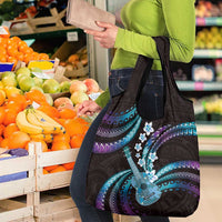 Hawaiian Ukulele Grocery Bag Amethyst Gradient Fantastic Plumeria LT01 - Polynesian Pride