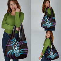 Hawaiian Ukulele Grocery Bag Amethyst Gradient Fantastic Plumeria LT01 - Polynesian Pride