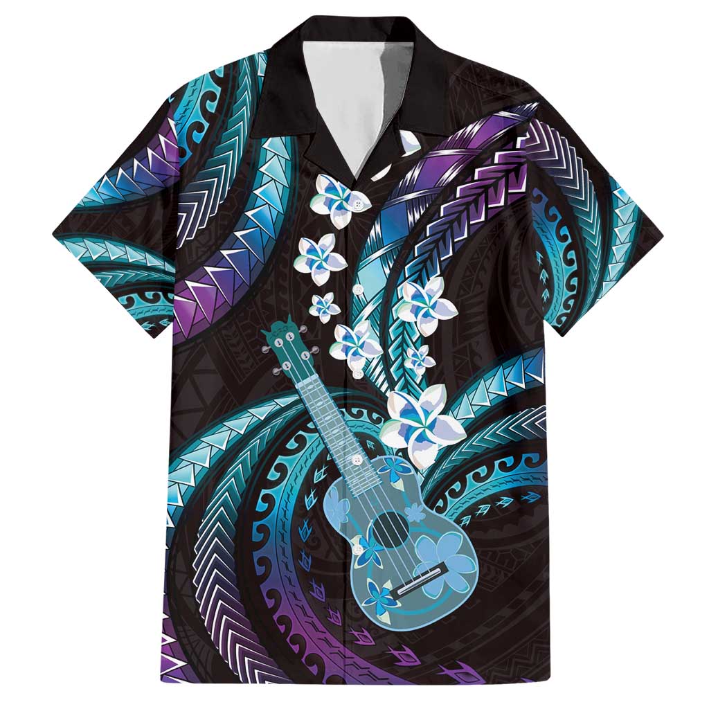 Hawaiian Ukulele Hawaiian Shirt Amethyst Gradient Fantastic Plumeria LT01 Purple - Polynesian Pride