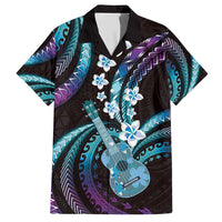 Hawaiian Ukulele Hawaiian Shirt Amethyst Gradient Fantastic Plumeria LT01 Purple - Polynesian Pride