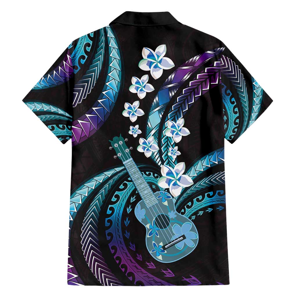 Hawaiian Ukulele Hawaiian Shirt Amethyst Gradient Fantastic Plumeria LT01 - Polynesian Pride