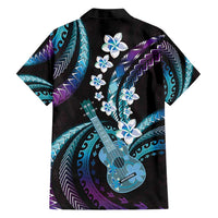 Hawaiian Ukulele Hawaiian Shirt Amethyst Gradient Fantastic Plumeria LT01 - Polynesian Pride