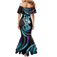 Hawaiian Ukulele Mermaid Dress Amethyst Gradient Fantastic Plumeria LT01 - Polynesian Pride