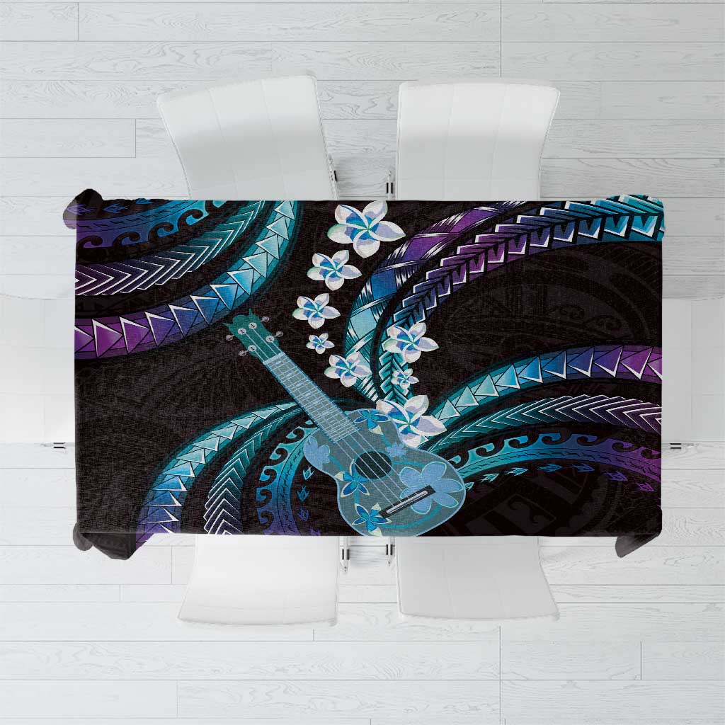 Hawaiian Ukulele Tablecloth Amethyst Gradient Fantastic Plumeria LT01 Purple - Polynesian Pride