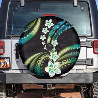 Hawaii Plumeria Spare Tire Cover Chartreuse Cyan Polynesian Pattern LT01 Cyan - Polynesian Pride