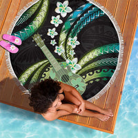 Hawaiian Ukulele Beach Blanket Chartreuse Cyan Fantastic Plumeria LT01 - Polynesian Pride