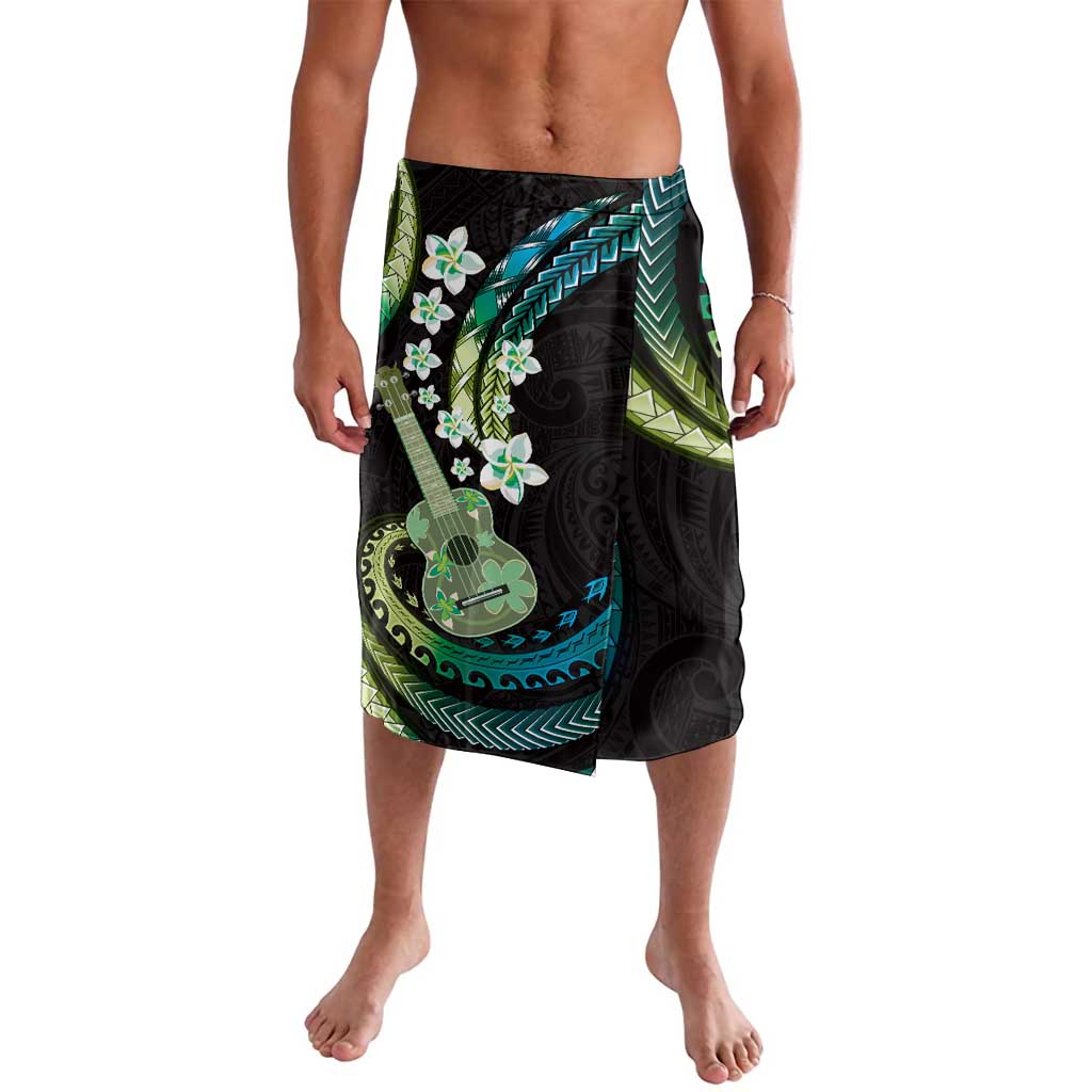 Hawaiian Ukulele Lavalava Chartreuse Cyan Fantastic Plumeria LT01 Cyan - Polynesian Pride