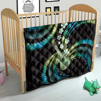 Hawaiian Ukulele Quilt Chartreuse Cyan Fantastic Plumeria LT01 - Polynesian Pride